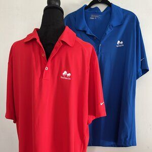 Nike Golf Polo Shirt XL Blue Tour Performance DriFit  Father's Day 2-shirts